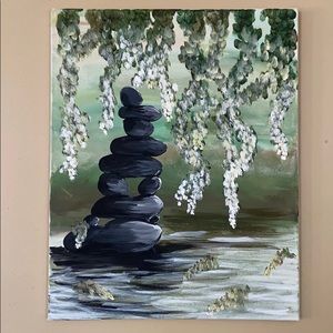 Acrylic painting on stretched canvas